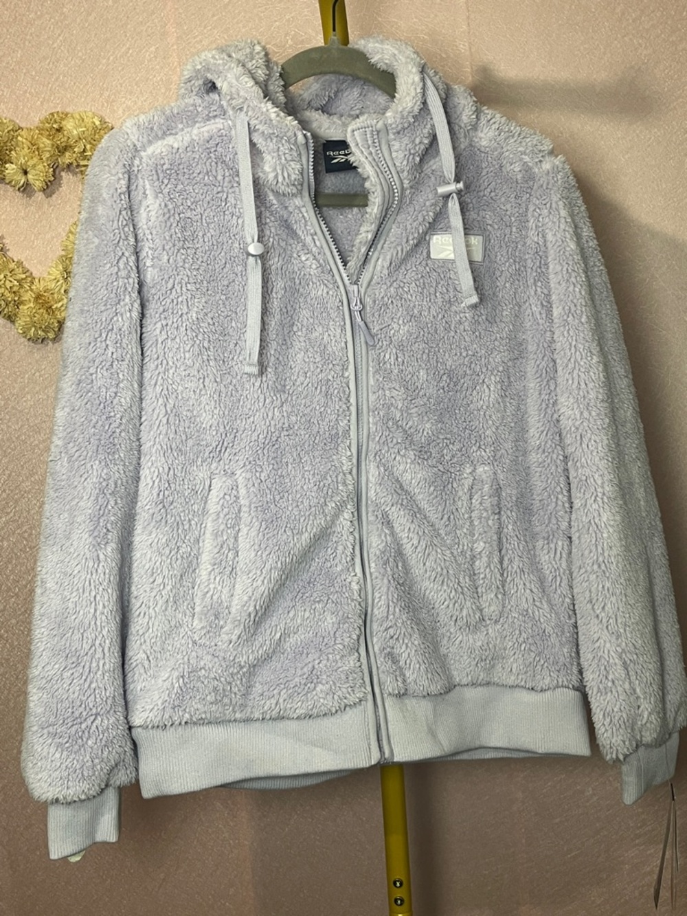 Reebok Light Lavender Teddy Zip-Up Hoodie